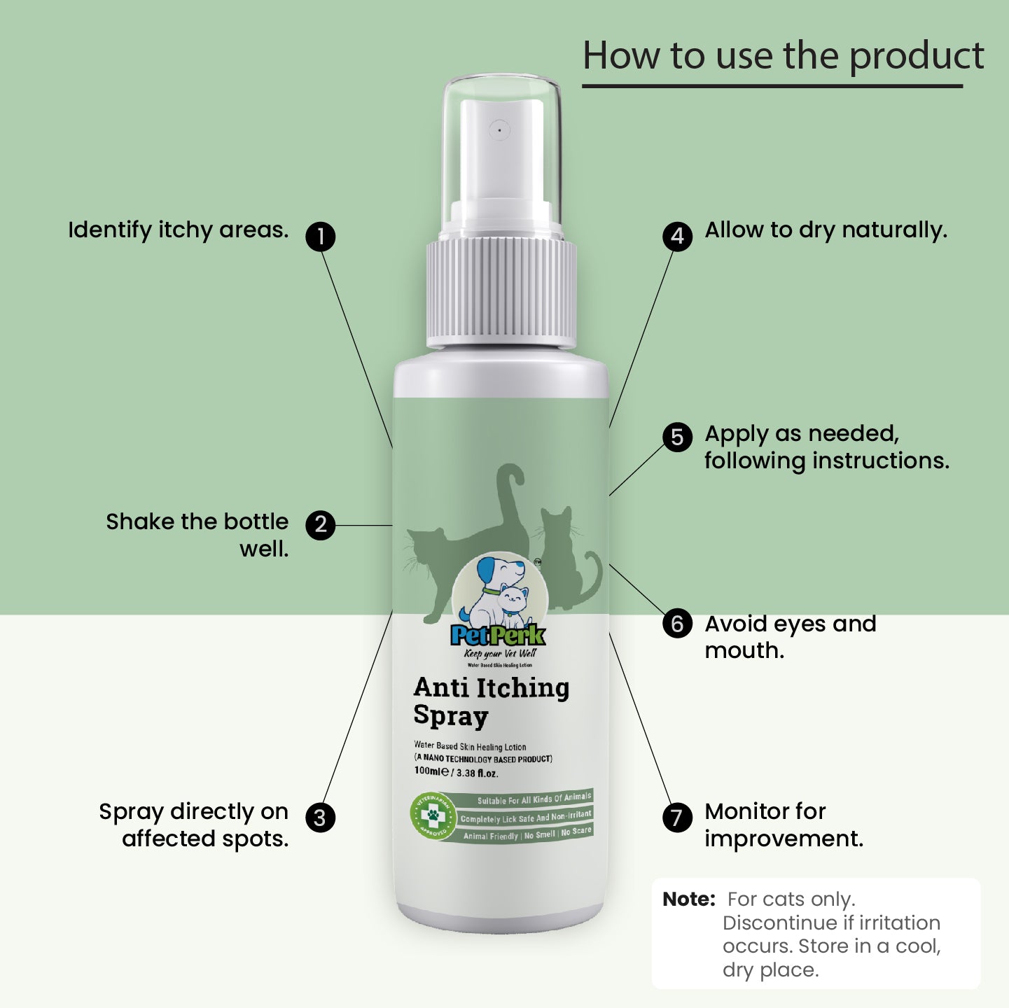 Anti-Itching Spray for Cat (100 ml / Piece)