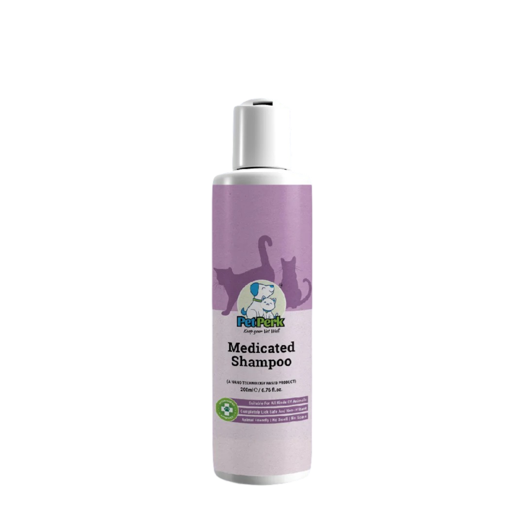 Medicated Shampoo For Cats 200 ml, 1 Piece Pet Perk