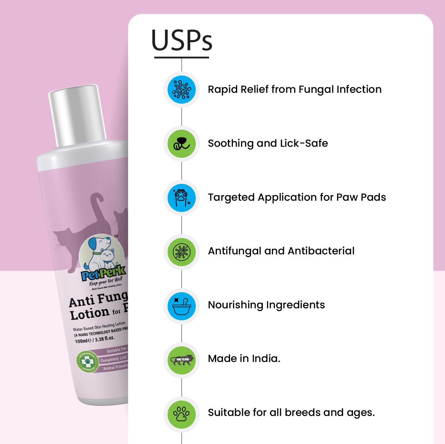 Anti-fungal Lotion for Paw Cat (100 ml / Piece)