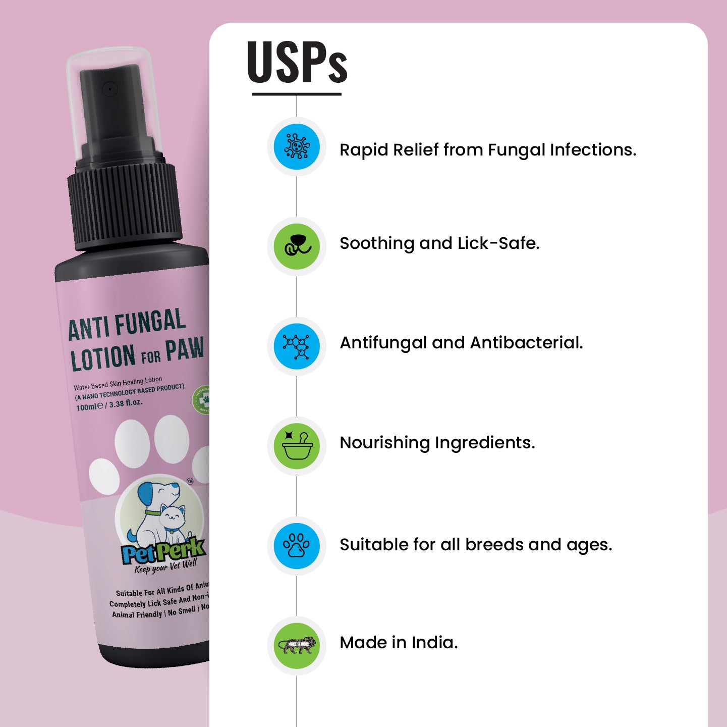 Anti-fungal Lotion for Paw Dog (100 ml / Piece)