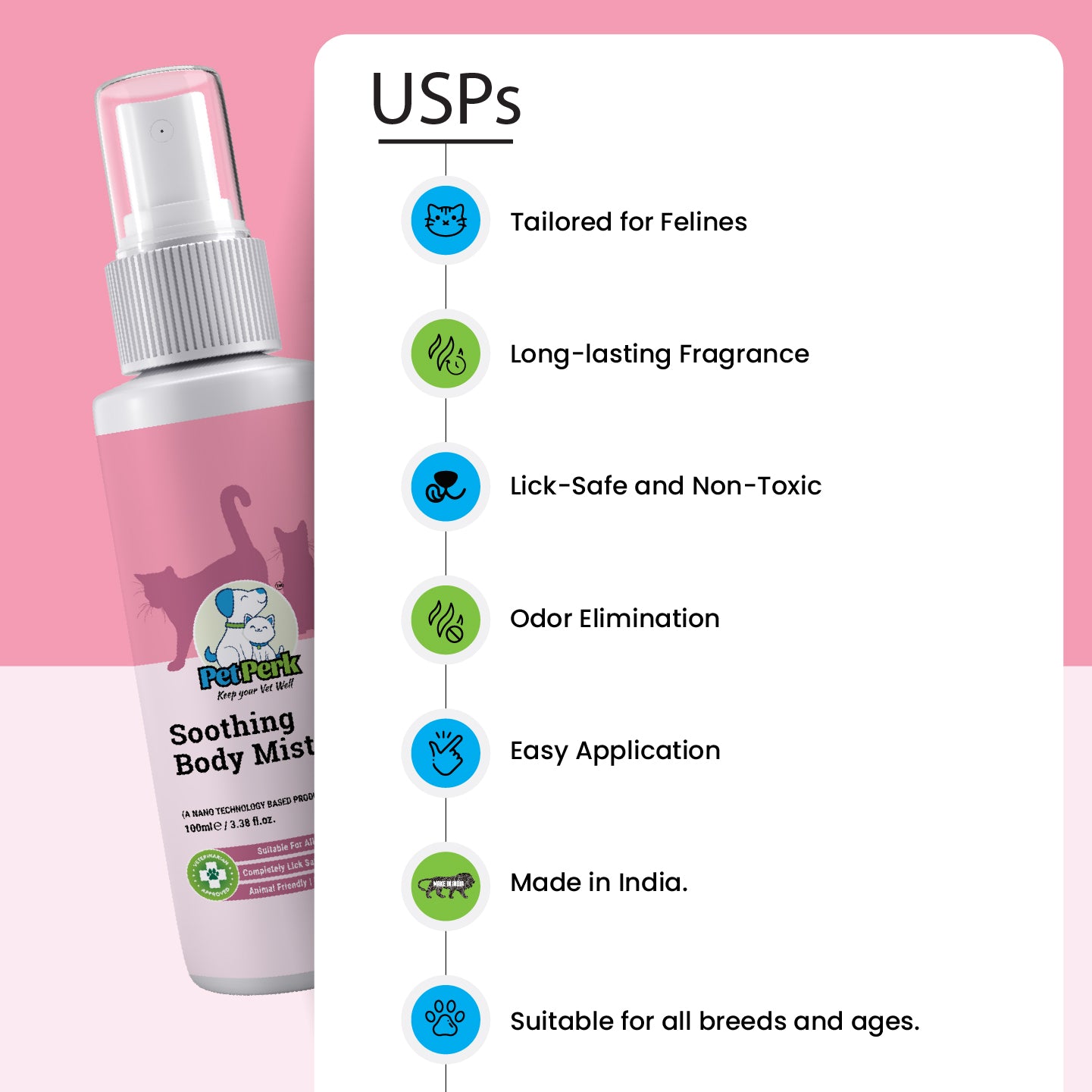 Perfume (Soothing Body Mist Spray) for Cat (100 ml / Piece)