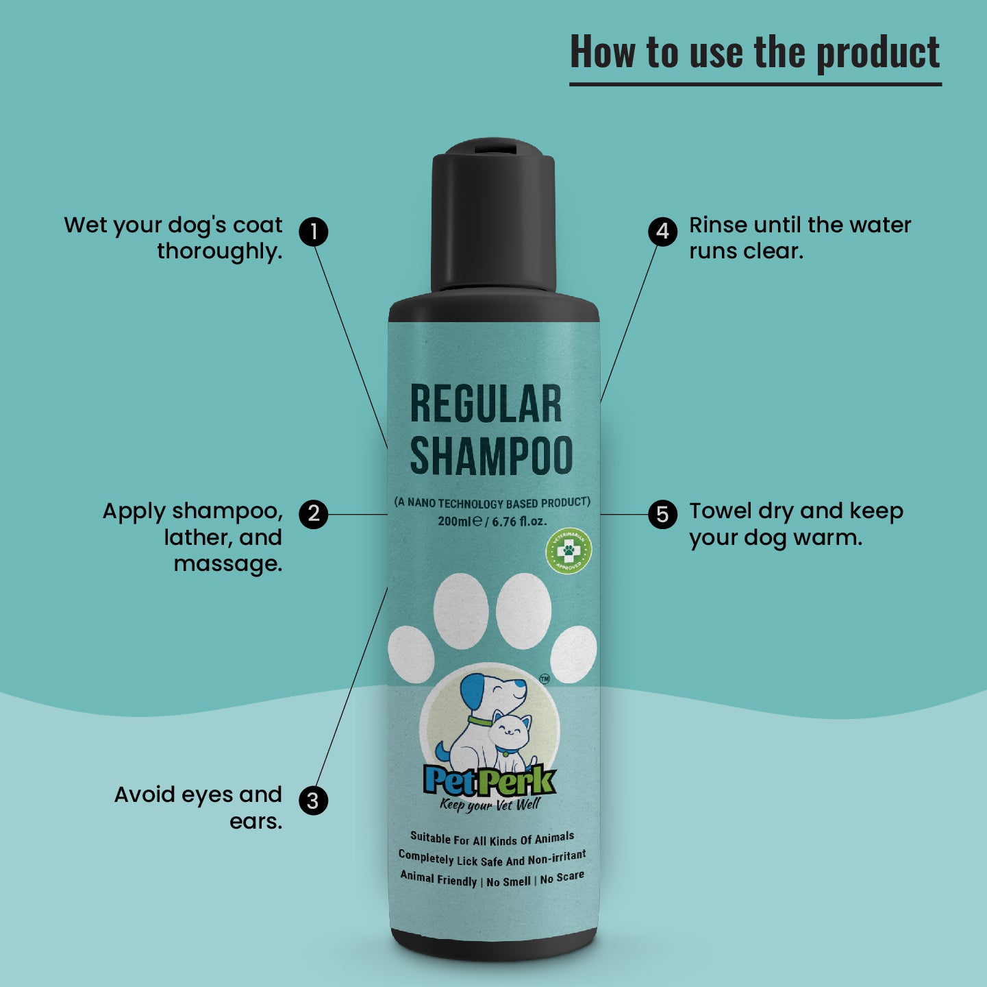 Neem and Aloe vera Shampoo for Dog (100 ml / Piece)