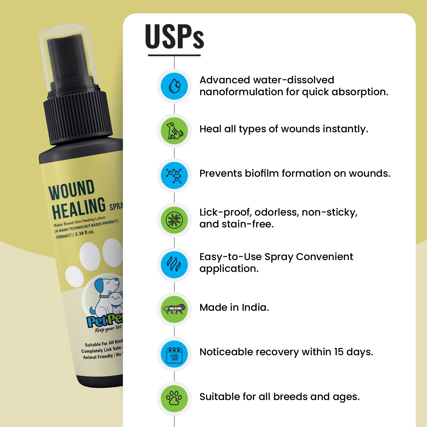 Wound Healing Spray for Dog