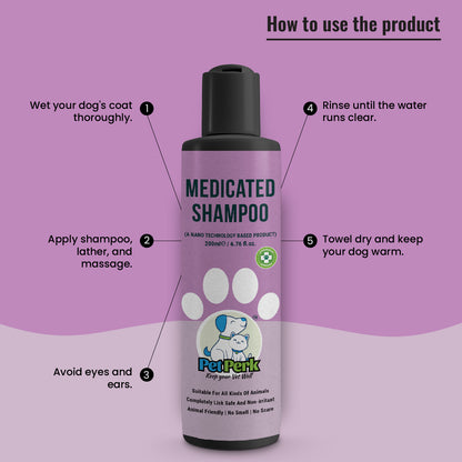 Medicated Shampoo For Dogs | 200 ml, 1 Piece