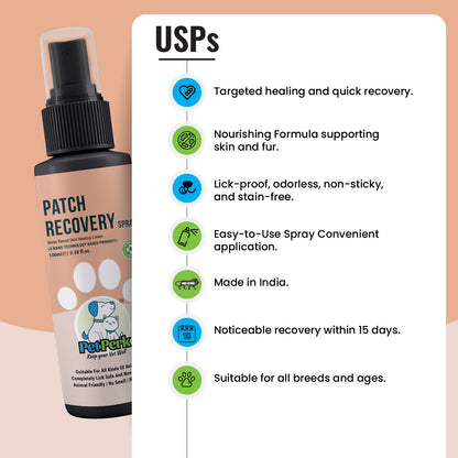 Patch Recovery Spray For Dogs | 100 ml, 1 Piece