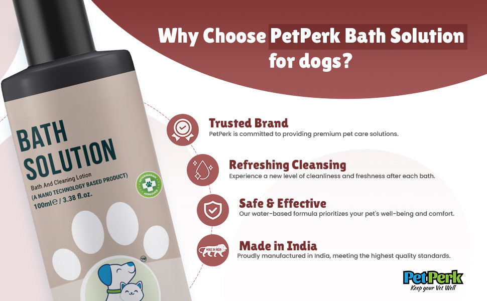 Bath Solution For Dogs | 100 ml, 1 Piece