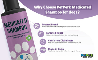 Medicated Shampoo For Dogs | 200 ml, 1 Piece