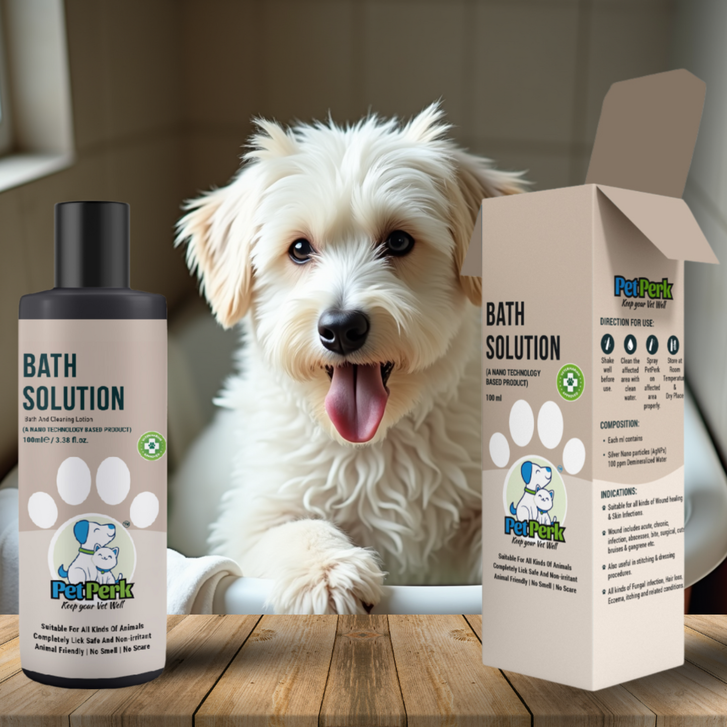 Bath Solution For Dogs | 100 ml, 1 Piece