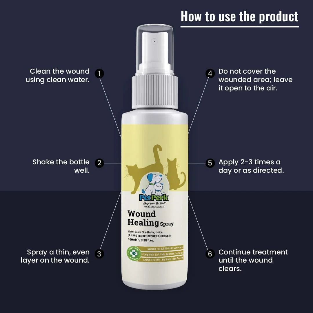 Wound Healing Spray For Cats | 100 ml, 1 Piece